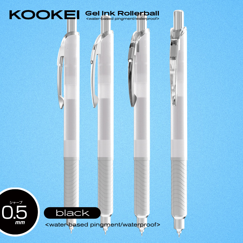 KOOKEI雾白杆中性笔0.5mm图片