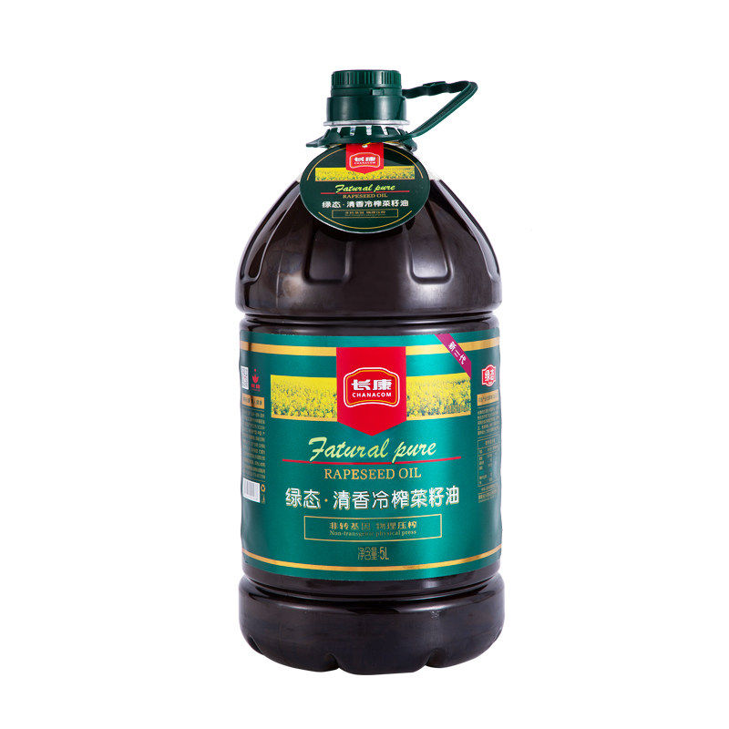 【长康清香冷榨菜籽油5L】