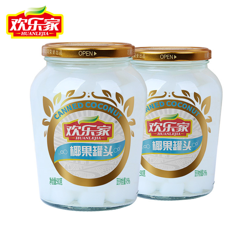 欢乐家椰果罐头900g*2瓶糖水水果罐头奶茶原料批发休闲零食品,水产肉类/新鲜蔬果/熟食,水果罐头,淘宝优惠券,粉丝福利购,淘宝优惠卷