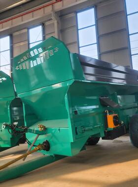 12方双竖蛟龙撒粪车牵引式拖拉机施肥机新鲜粪肥固液抛粪机