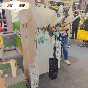 猫玩具超长杆山鸡毛/鸵鸟毛逗猫棒铃铛逗猫玩具宠物用品