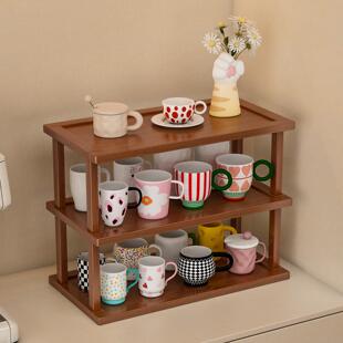 桌面小书架置物架办公室多层水杯架学习书桌搁板收纳厨房台面架子