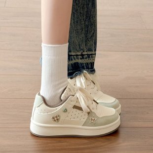 韩系厚底小白鞋女百搭板鞋