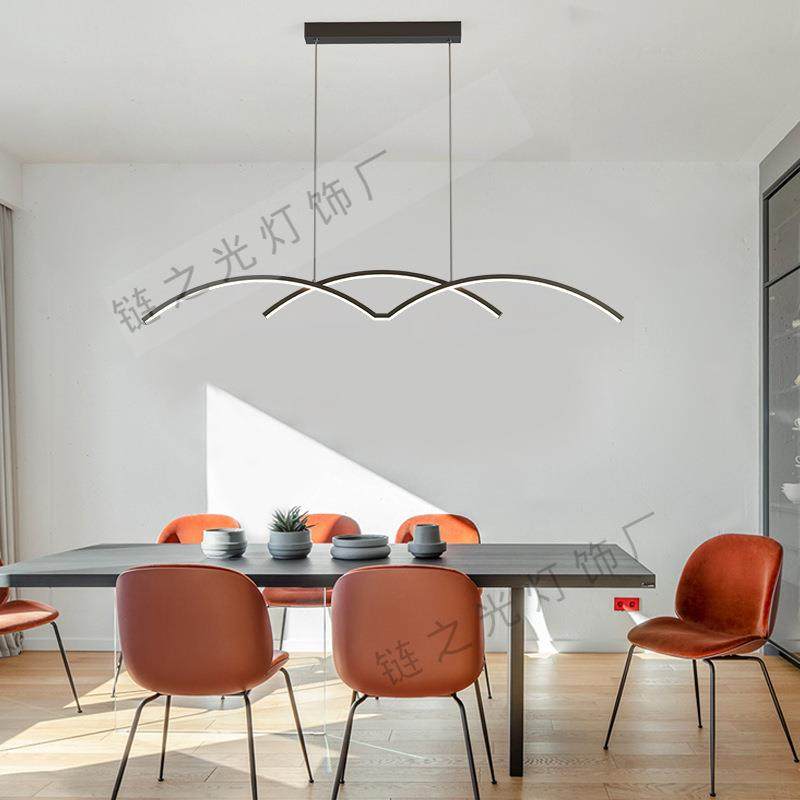 北欧现在简约吧台现代办公室灯具设计师餐厅餐桌长条拱形led吊灯,家装灯饰光源,智能吊灯,淘宝优惠券,粉丝福利购,淘宝优惠卷