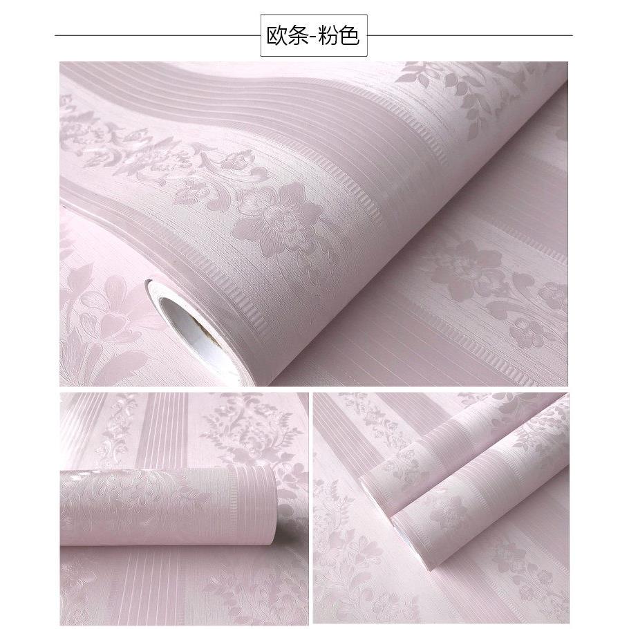 带胶自粘加厚压花带胶贴纸电视背景墙壁卧室客厅简约壁纸60厘米宽