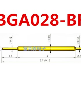 双头探针测试探针华荣探针弹簧顶针PCB探针BGA028-BF5.7
