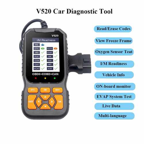 V520 Car Diagnostic Oxygen Sensor Test OBD2 汽车故障检测仪