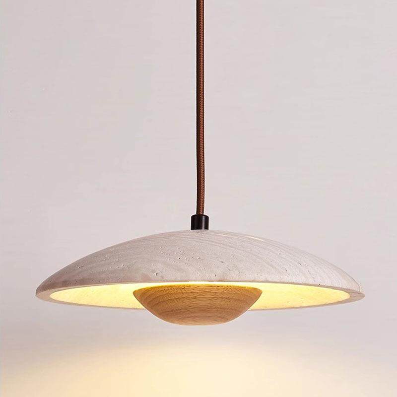 黄洞石奶油风创意氛围中古复古飞碟侘寂风餐厅吧台卧室床头吊灯,家装灯饰光源,智能吊灯,淘宝优惠券,粉丝福利购,淘宝优惠卷