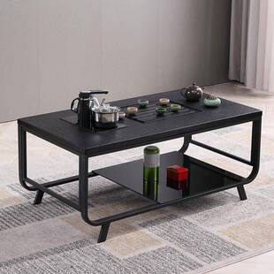 火烧石功夫茶几自动上水一体茶具套装办公室泡茶多款式岩板茶台桌