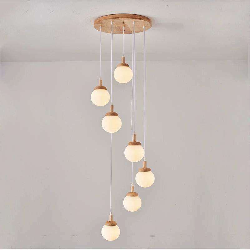 楼梯间长吊灯loft客厅吊灯挑空公寓别墅复式楼原木奶油风创意艺术,家装灯饰光源,智能吊灯,淘宝优惠券,粉丝福利购,淘宝优惠卷