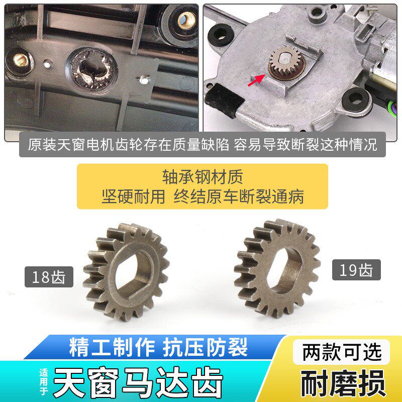 适用奔驰速腾迈腾宝来高尔夫福克斯斯柯达天窗马达齿电机