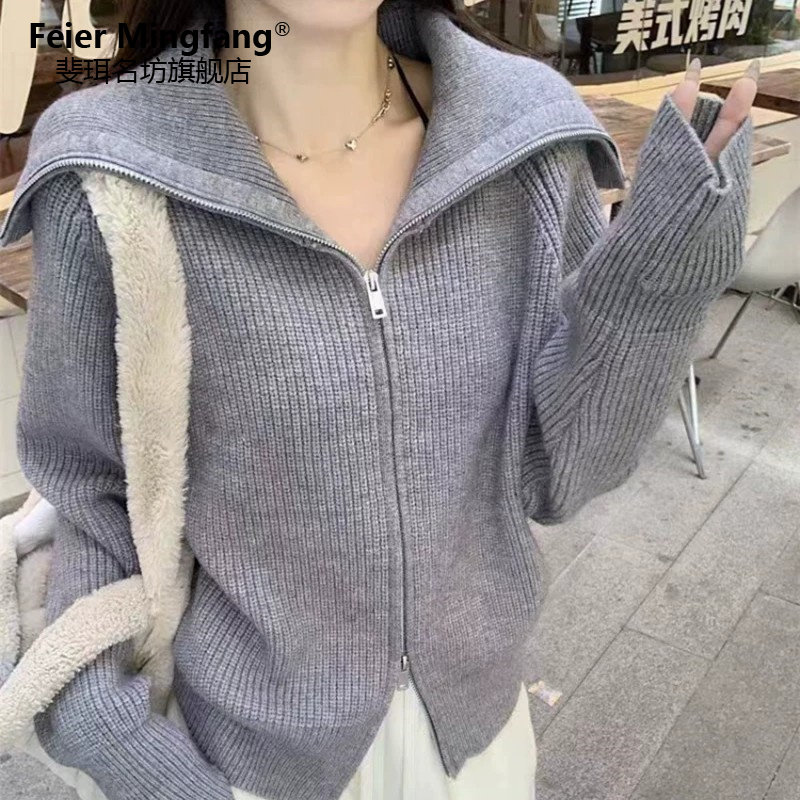 鄂尔多斯市100%纯羊毛针织开衫女