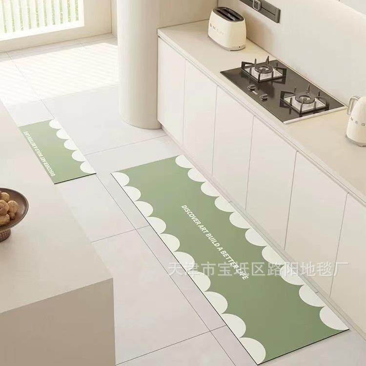 牛油果绿吸水厨房地垫硅藻泥脚垫防滑垫浴室地垫家用垫子,居家布艺,家用脚垫,淘宝优惠券,粉丝福利购,淘宝优惠卷