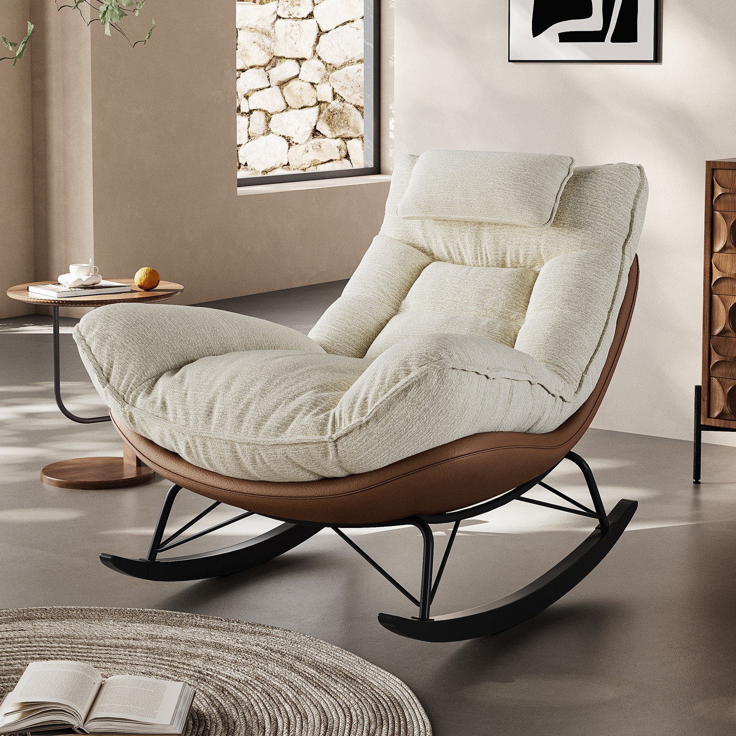 摇摇椅躺椅沙发懒人椅阳台成人可睡觉家用休闲客厅单人摇摇沙发椅