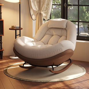 引号森林单人摇椅家用阳台客厅休闲沙发可躺可睡中古风懒人摇摇椅