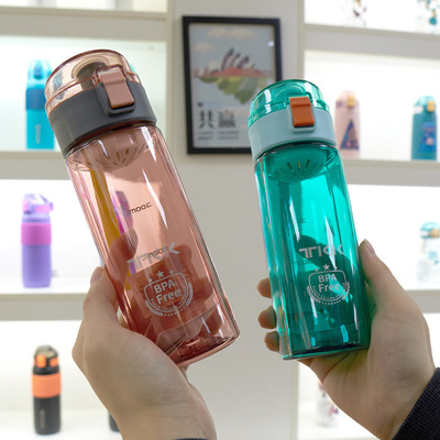 tkk大容量塑料创意运动水杯tritan便携弹盖夏季户外运动杯子