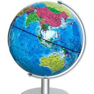 带灯高清小号地球仪摆件 家居摆件发光地球仪 金属学习用AR地球仪