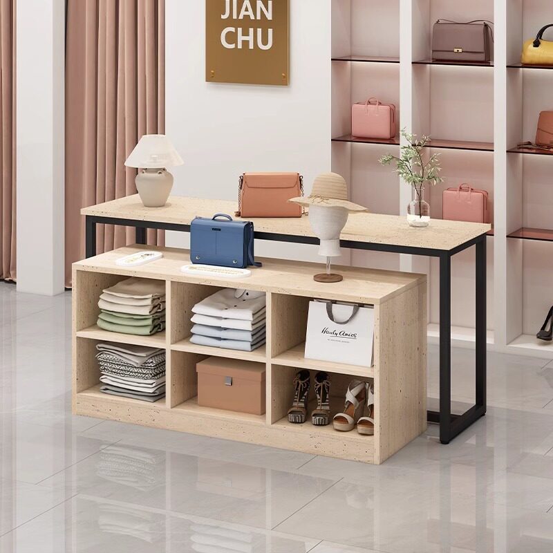 服装店中岛展示桌高低流水台组合落地式组合商场展示台花店展示架