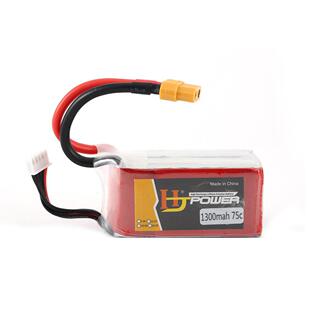 航模 高倍率75C 14.8V 1300MAH 穿越机4S动力锂电池组 RC车船模