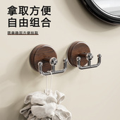 吸盘挂钩免打孔粘钩吸盘式 浴室门后挂架厨房双头挂钩强力承重粘钩