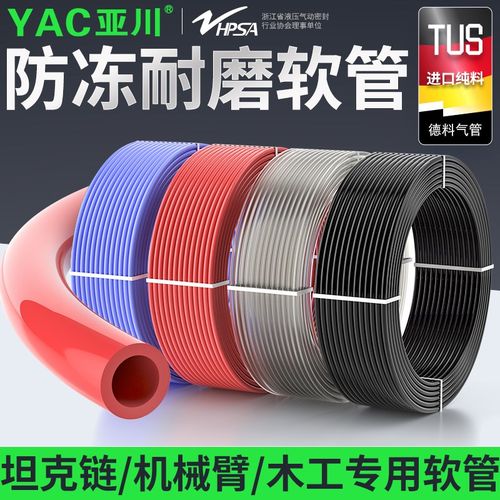 柔性软聚氨酯气管TUS0425/0604/0805/1065R/N/B/BU机械臂拖链专用