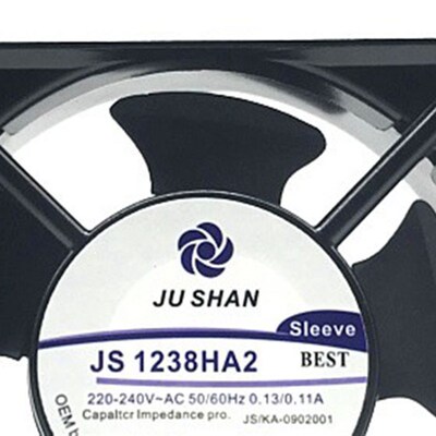 JS1238HA2 JUSHAN AC 220V 120*120*38mm 12厘米机柜散热风扇通风