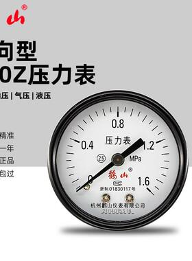 鹳山压力表Y60Z鹤山轴向空压机储气罐华科不锈钢耐震仪表0-1.6mpa