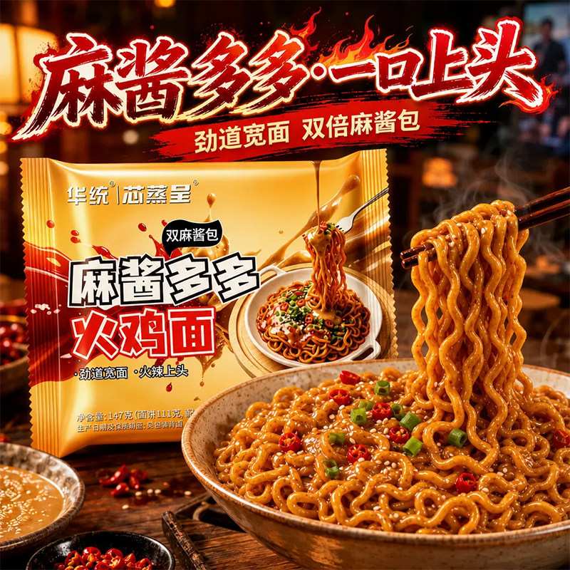 华统双倍麻酱火鸡面泡面先生同款图片