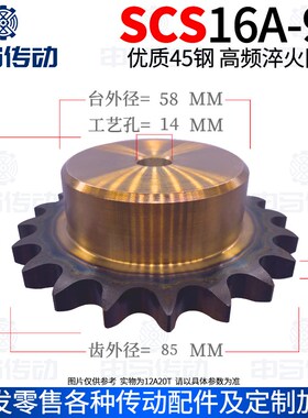 盛天链轮SCS链轮加工成品 SCS1寸16A9齿 高精度耐磨损 申马传动