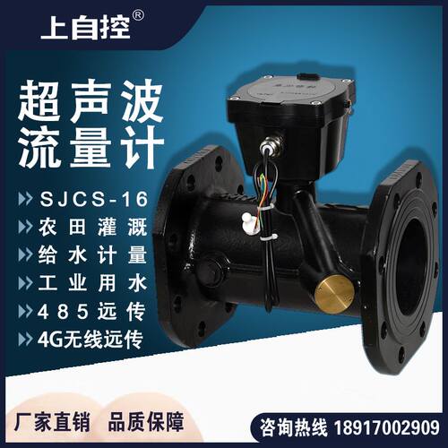 超声波流量计485有线无线远传农田灌溉工业用水法兰水表流量计