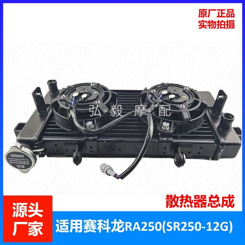 适用赛科龙RA250原厂水冷器散热器 宗申SR250-12G原装水箱 风扇
