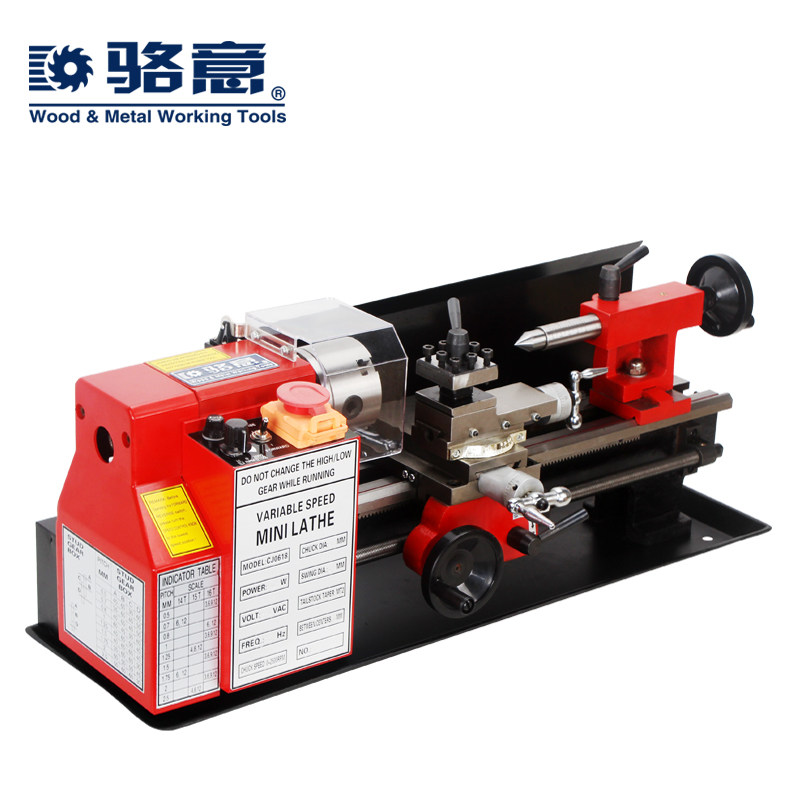 骆意cj0618 小车床 家用小型金属车床220V迷你小机床 微型 佛珠机