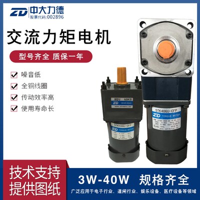 ZD中大电机5TK40GU-CFP中大40W力矩电机转矩电机堵转电机带热保护