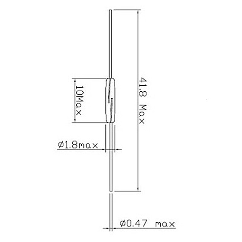 MKA10110 进口原装干簧管 1.8*10MM  常开型 磁控磁性 磁感应开关 - 实物图