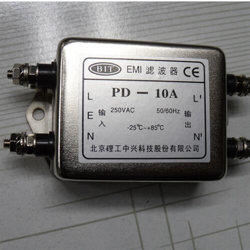 北京理工PD-10A单相交流BIT滤波器抗干扰EMI电源净化器螺栓丝接线