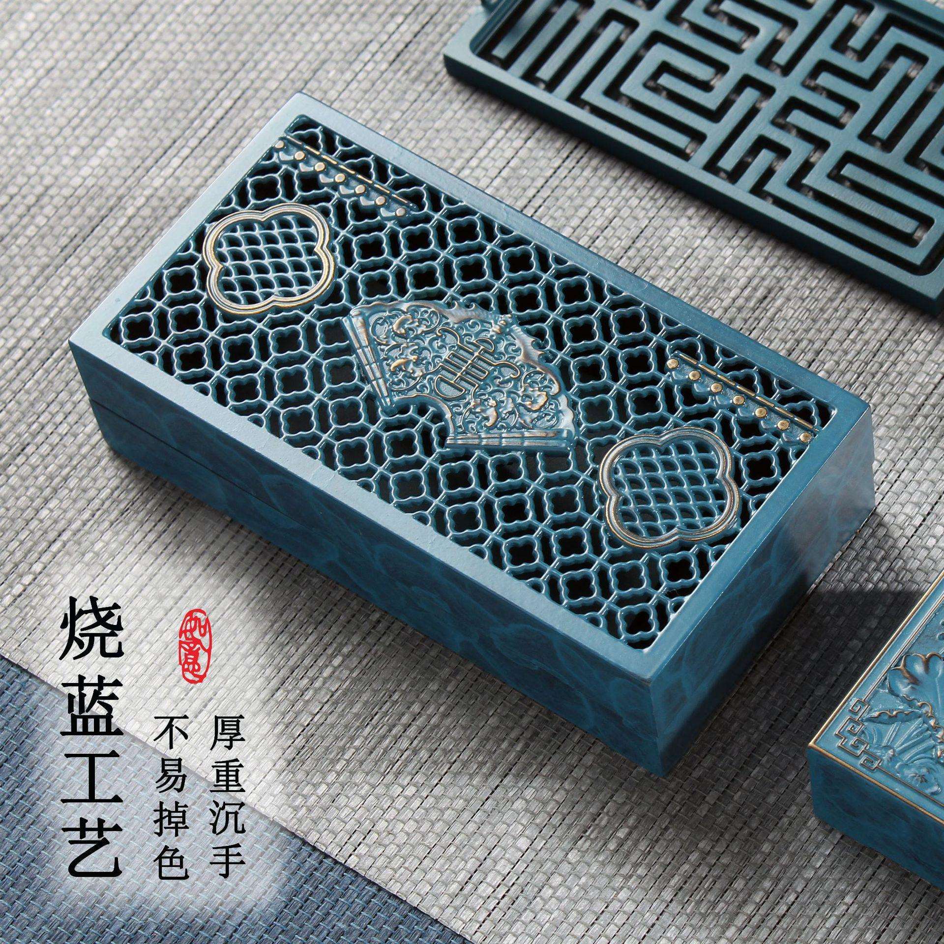 工厂直供烧蓝专业香道用具扇窗祥云套装沉檀香粉古法打篆铜炉
