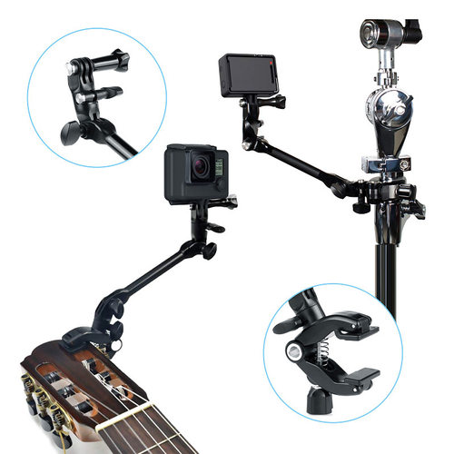 INSTA360固定支架The Jam音乐夹运动相机360旋转调节支架固定座