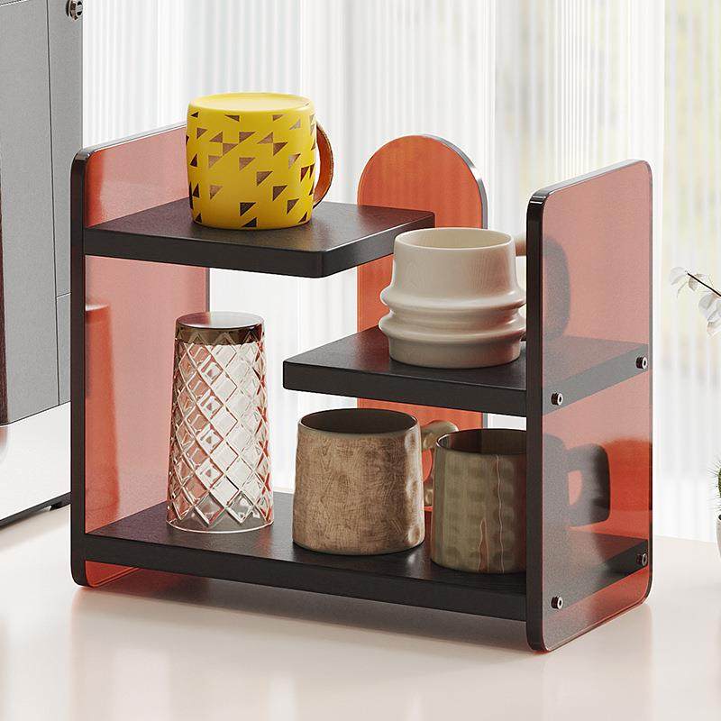 亚克力桌面置物架台面杯架杯子收纳架水杯架办公桌学习工位整理架,商业/办公家具,千层架,淘宝优惠券,粉丝福利购,淘宝优惠卷