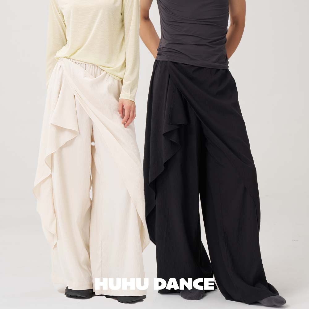 HUHUDANCE现代舞古典舞舞蹈练功服演出服宽松裙片长裤男女款6520图片
