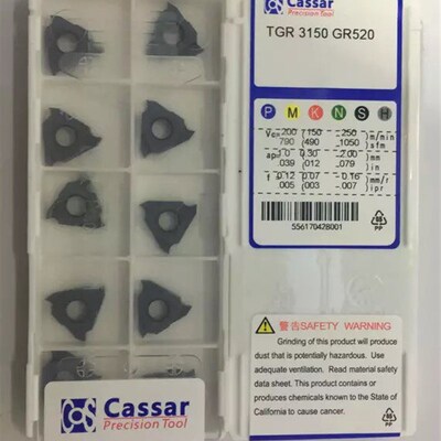 卡赛cassar立装浅槽数控刀片tgr3030 3100 3150gr520钢件不锈钢用