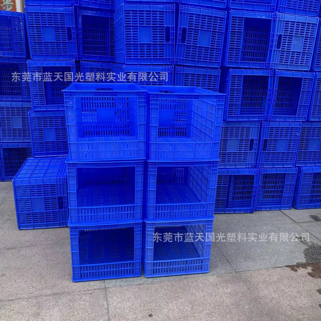 熟料加厚周转货架开口萝可堆叠电商分类开口筐仓储拣货存储塑胶筐图片