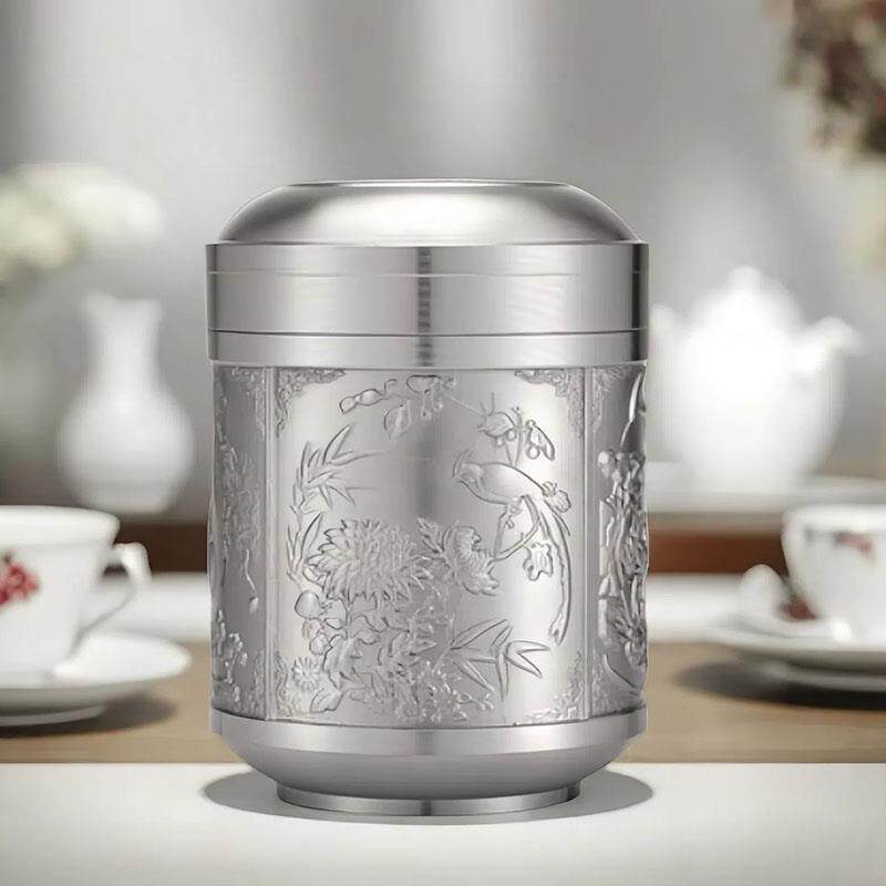 锡茶罐锡茶金大、中小型罐家用属密封MCD茶叶储存罐中国礼品茶盒