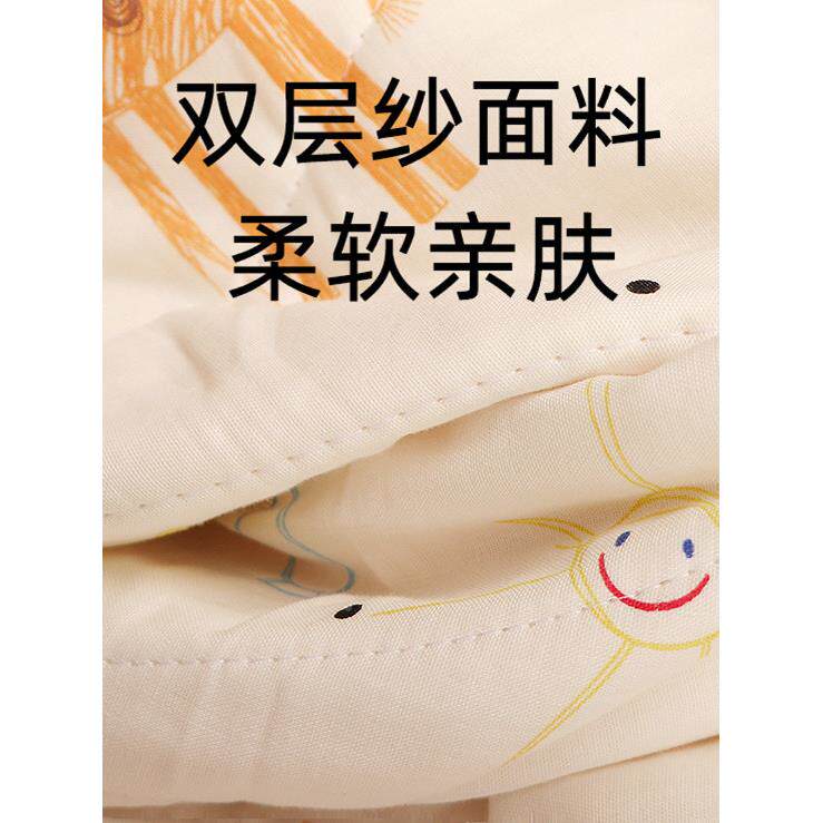 儿童a班双层薄夏季清凉被婴儿薄棉被机洗夏季纱棉棉被内XJH纯棉空