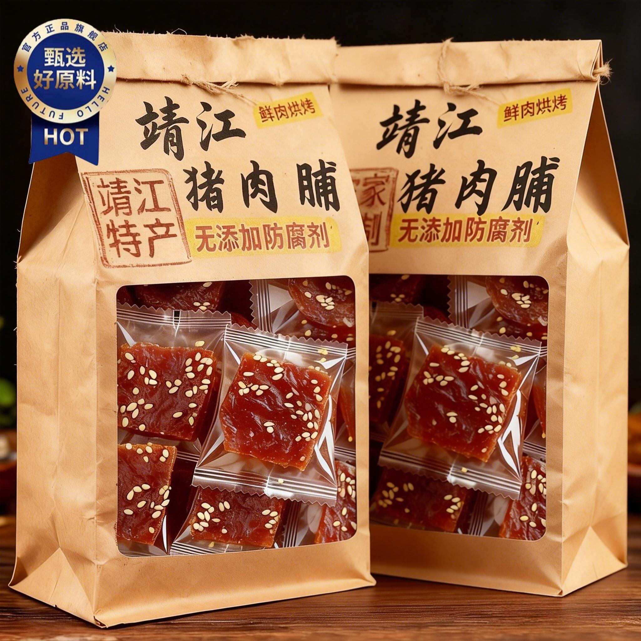 靖江手撕猪肉脯儿童0添加猪肉脯独立小包装官方旗舰店