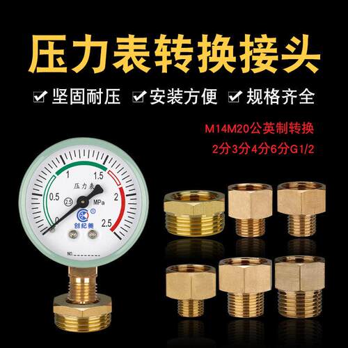 压力表转换接头全铜补芯