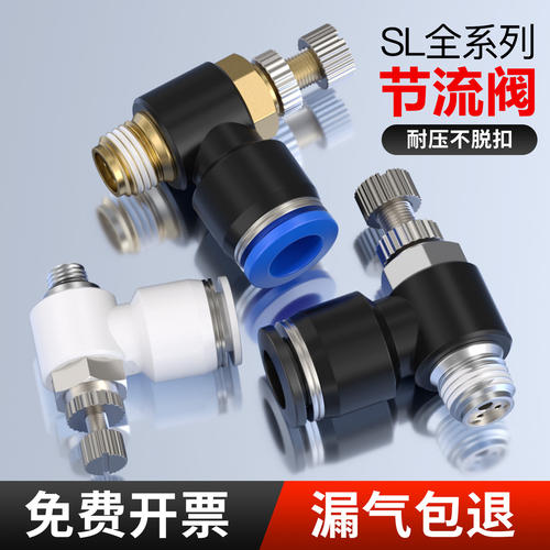 SL气动气管快速节流阀白
