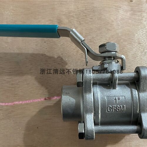 304/316不锈钢三片式对焊球阀Q61F-63P/R手动带锁实心球3PC进出口
