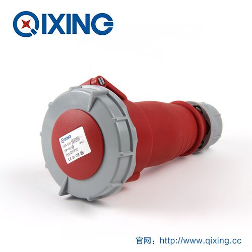 QX550启星5P/16A欧标新能源交流航空插电源线连接器防水工业插座