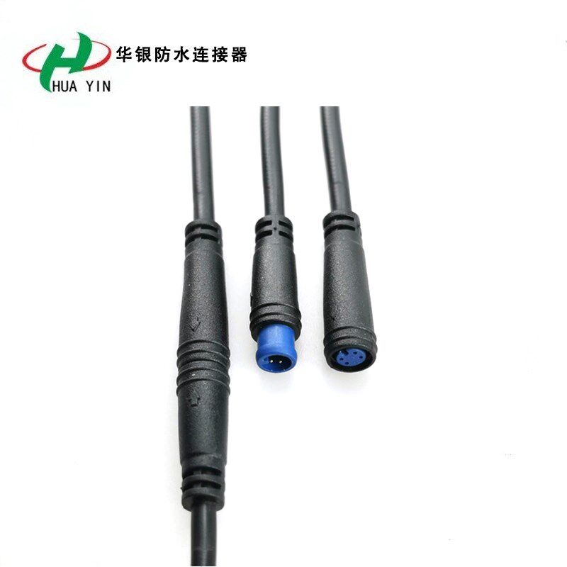 M6 4芯信号线接头 m6 4芯小型公母接头4pin迷你对插接头4芯连接线