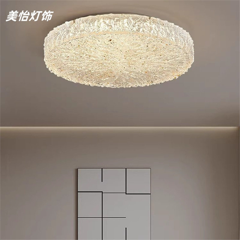 新款意式轻奢风格高档液态水晶树脂全光谱无频闪客餐厅卧室吸顶灯